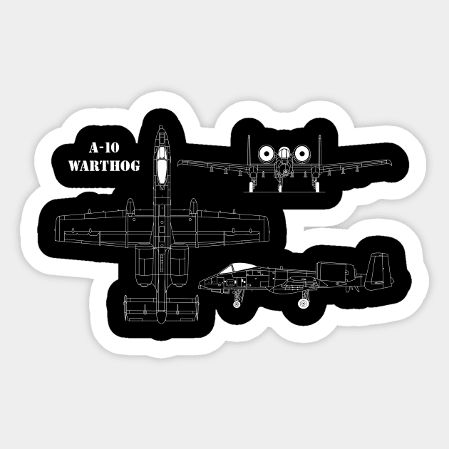 A-10 Warthog Sticker by myoungncsu